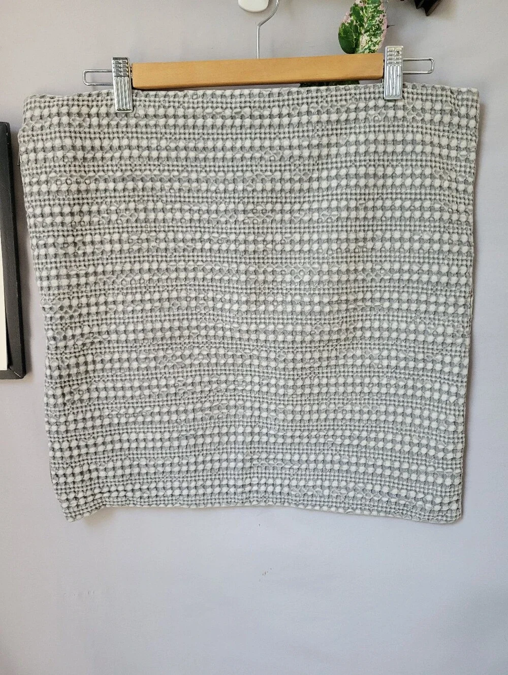 Pottery Barn Honeycomb Throw Pillow Cover Gray 18 x 18